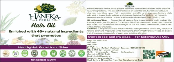 haneka hair oil